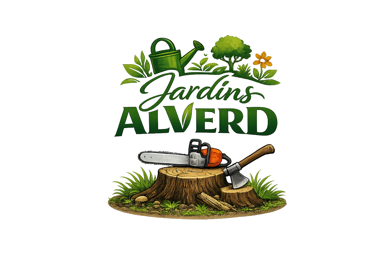 Logo de Jardins AlVerd, empresa de jardineria a Sabadell, Terrassa, Matadepera,Sant Quirze, Vallès Occidental, Castellar del Vallès,  i rodalies